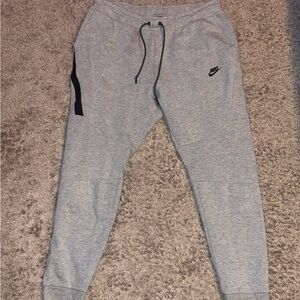 Nike Heather Gray Sweatpants with White Logo